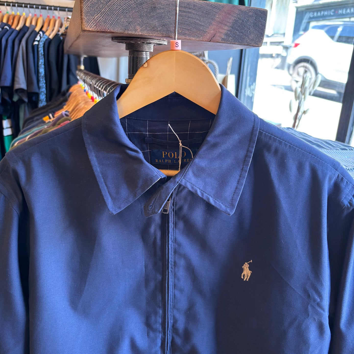 Ralph Lauren Harrington Zip Up Jacket Navy (Small)
