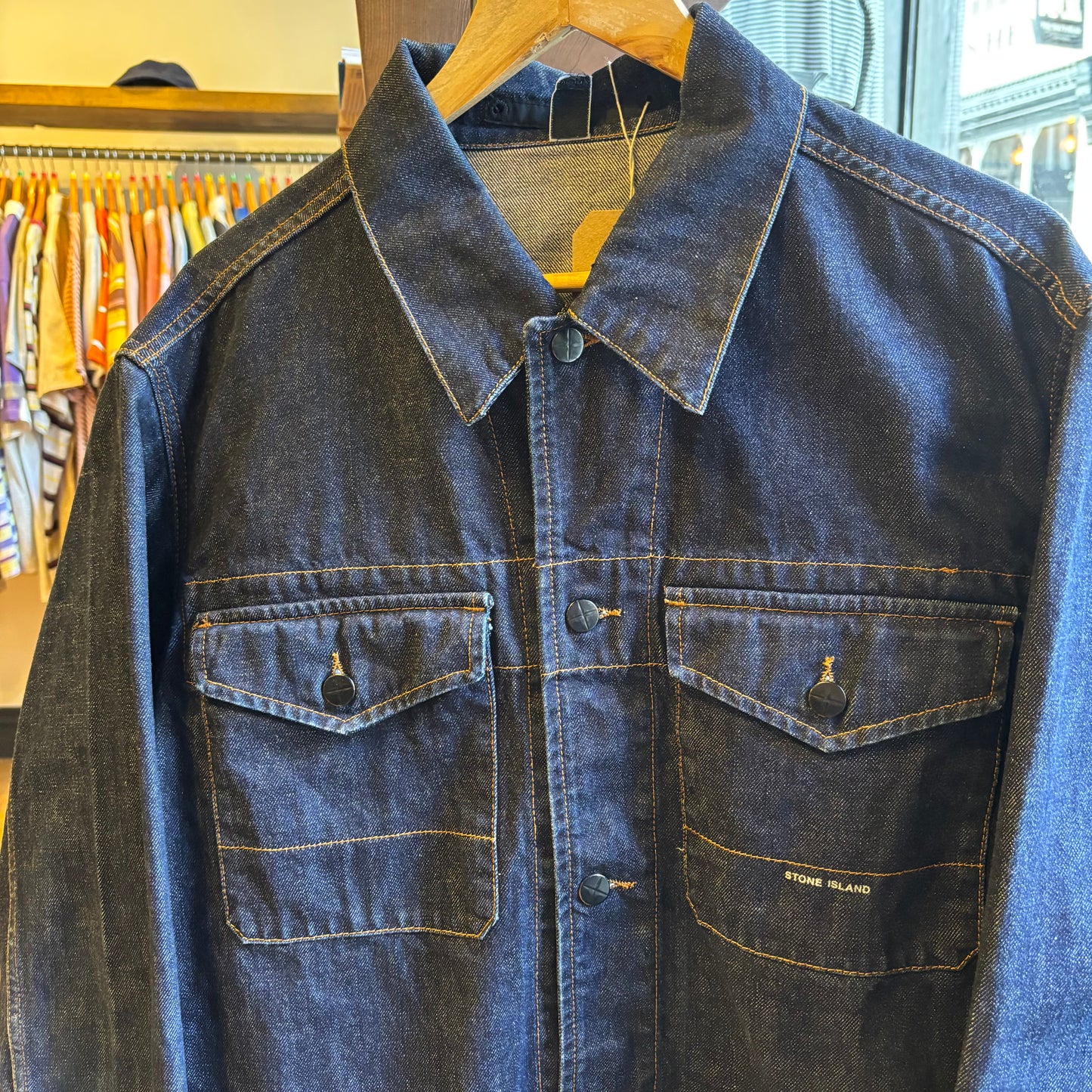 Stone Island Denim 2000's Button Up Jacket Navy (XL)