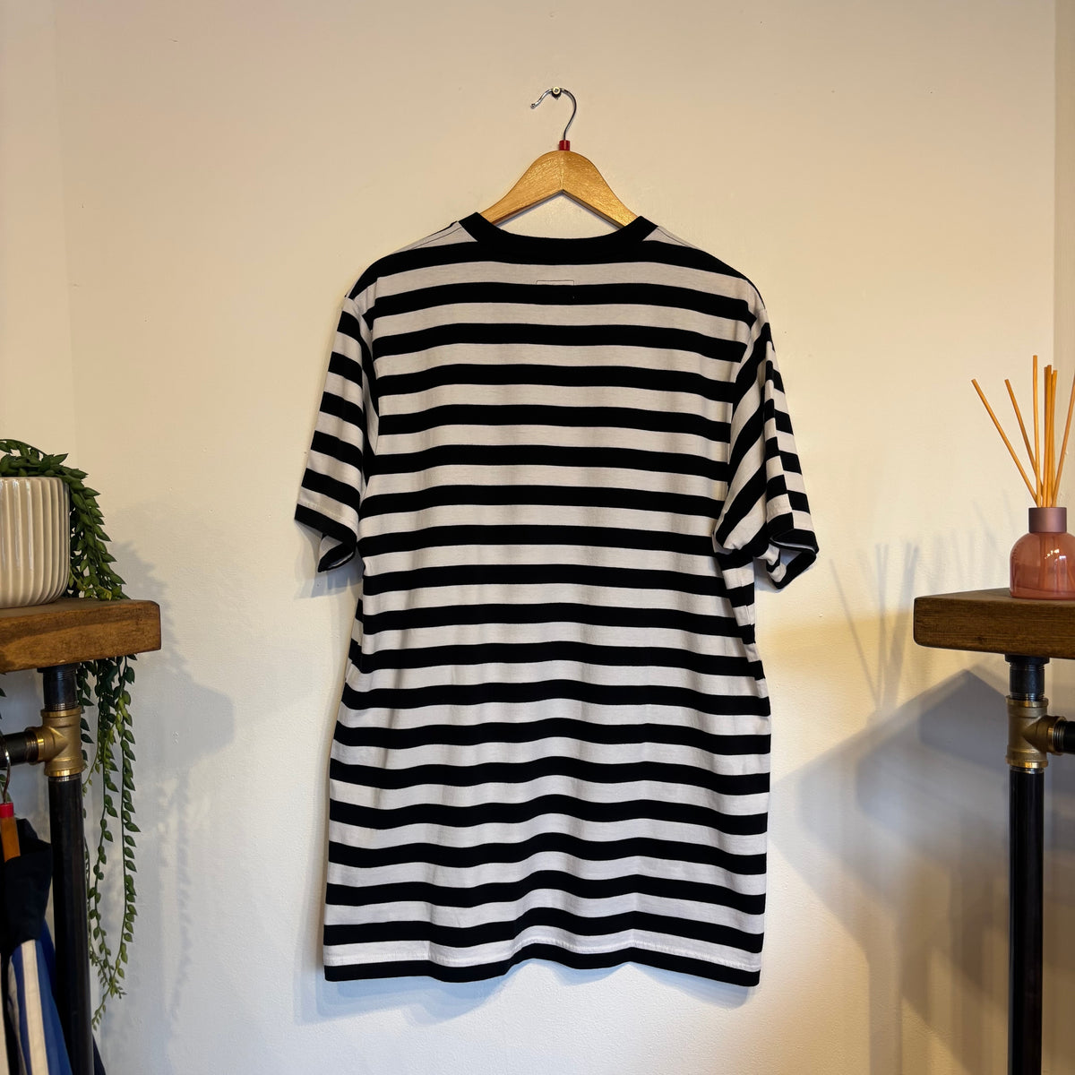 Supreme SS18 Bar Stripe T-Shirt Black/ White (Large)