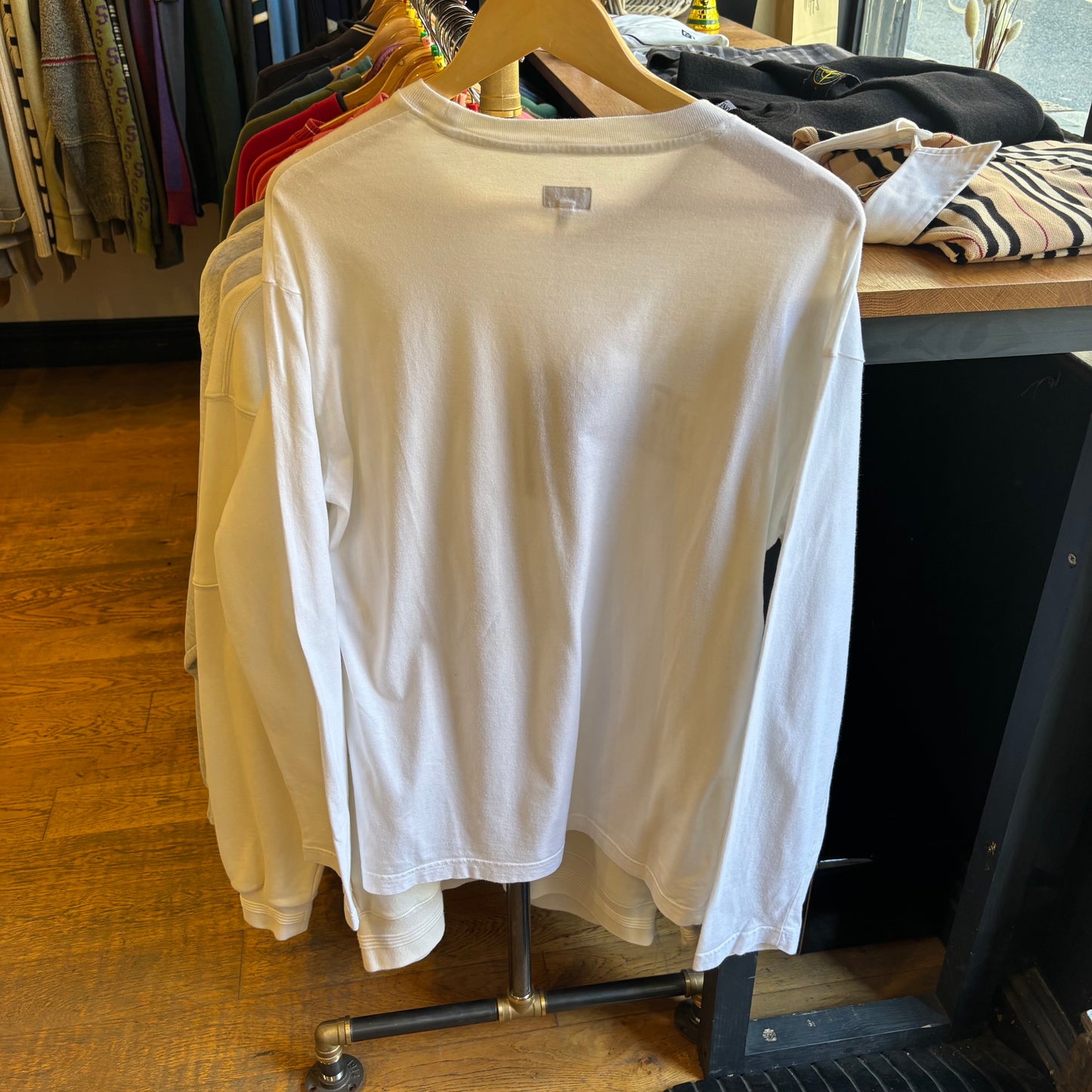 Armani Jeans Print Longsleeve T-Shirt White (Medium)