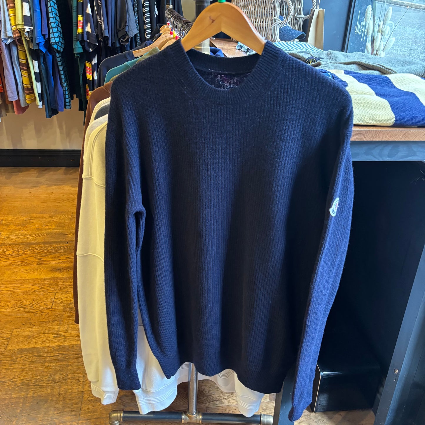 Moncler Cashmere Wool Pullover Knit Jumper Navy (XL)
