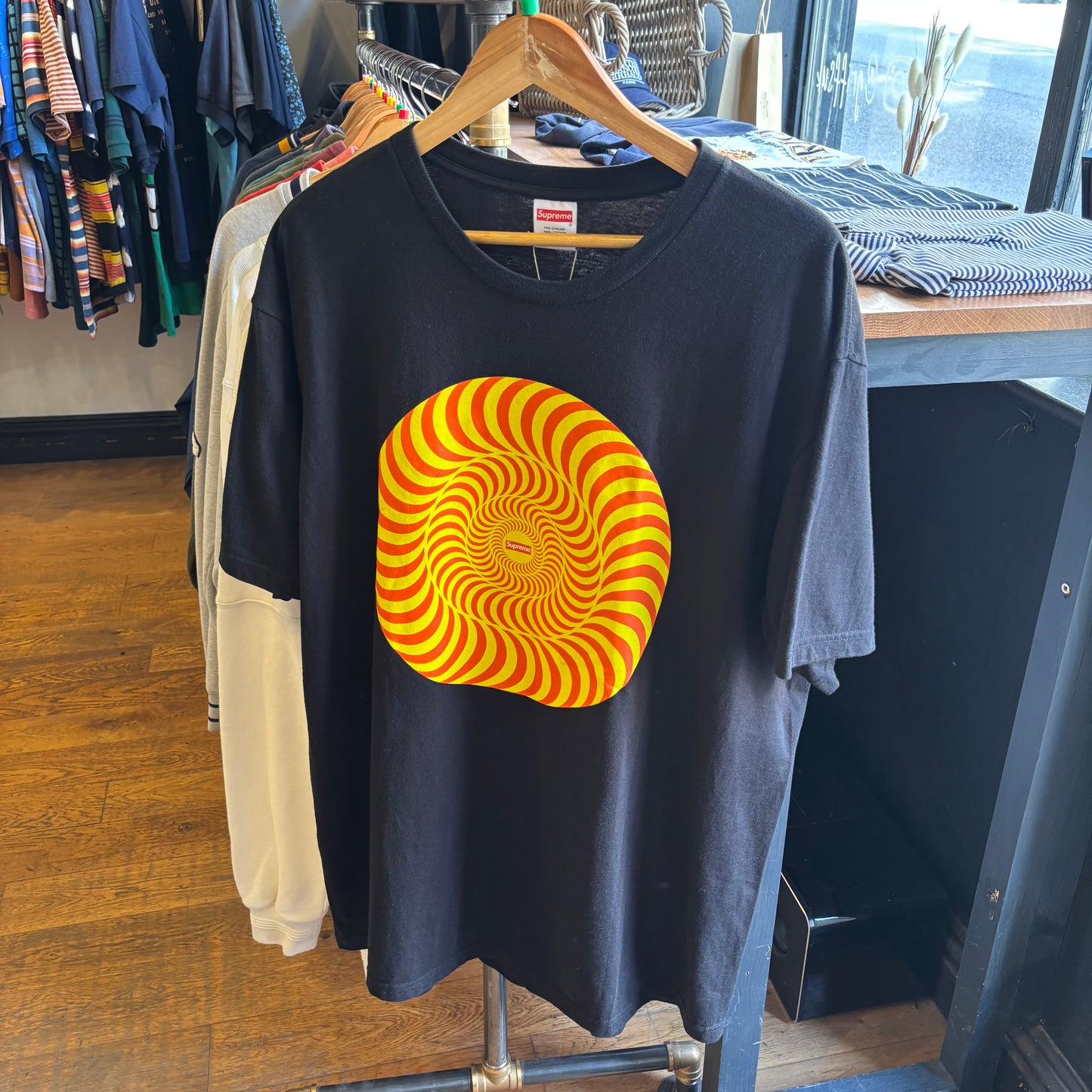Supreme SS18 Spitfire Classic Swirl T-Shirt Black (XL)