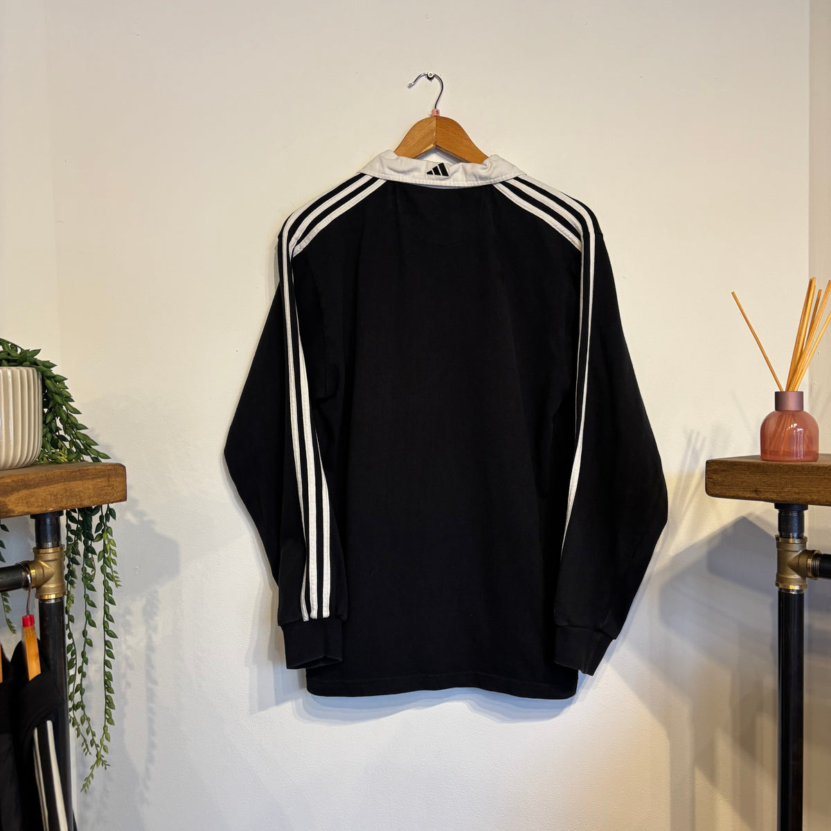 New Zealand Adidas 1999/00 Longsleeve Rugby Shirt Black (Small)