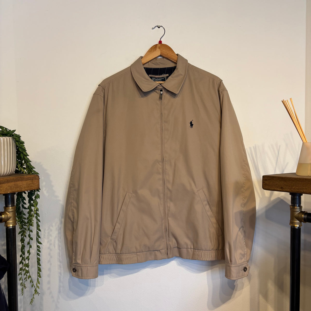Ralph Lauren Harrington Zip Jacket Beige (Large)