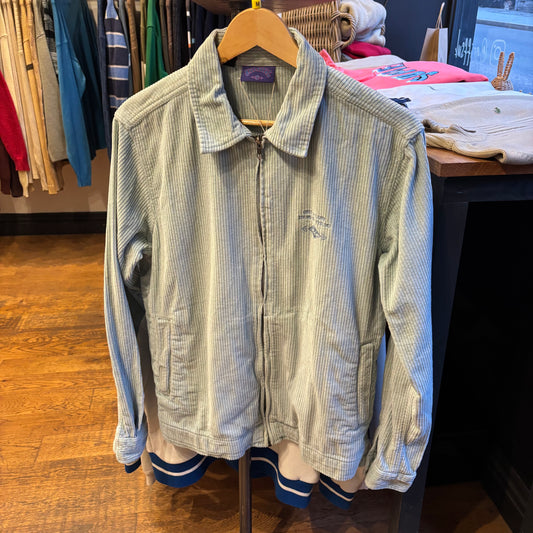 Billabong Cord Zip Up Jacket Light Blue (Medium)