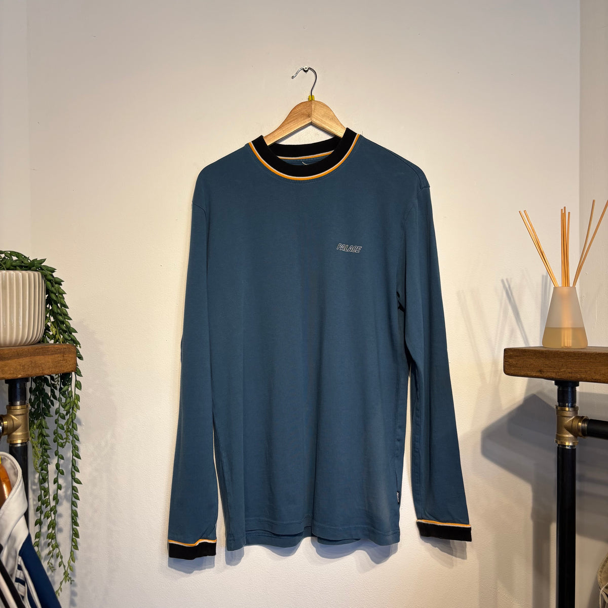 Palace SS16 Turtle Neck Longsleeve T-Shirt Blue (Medium)