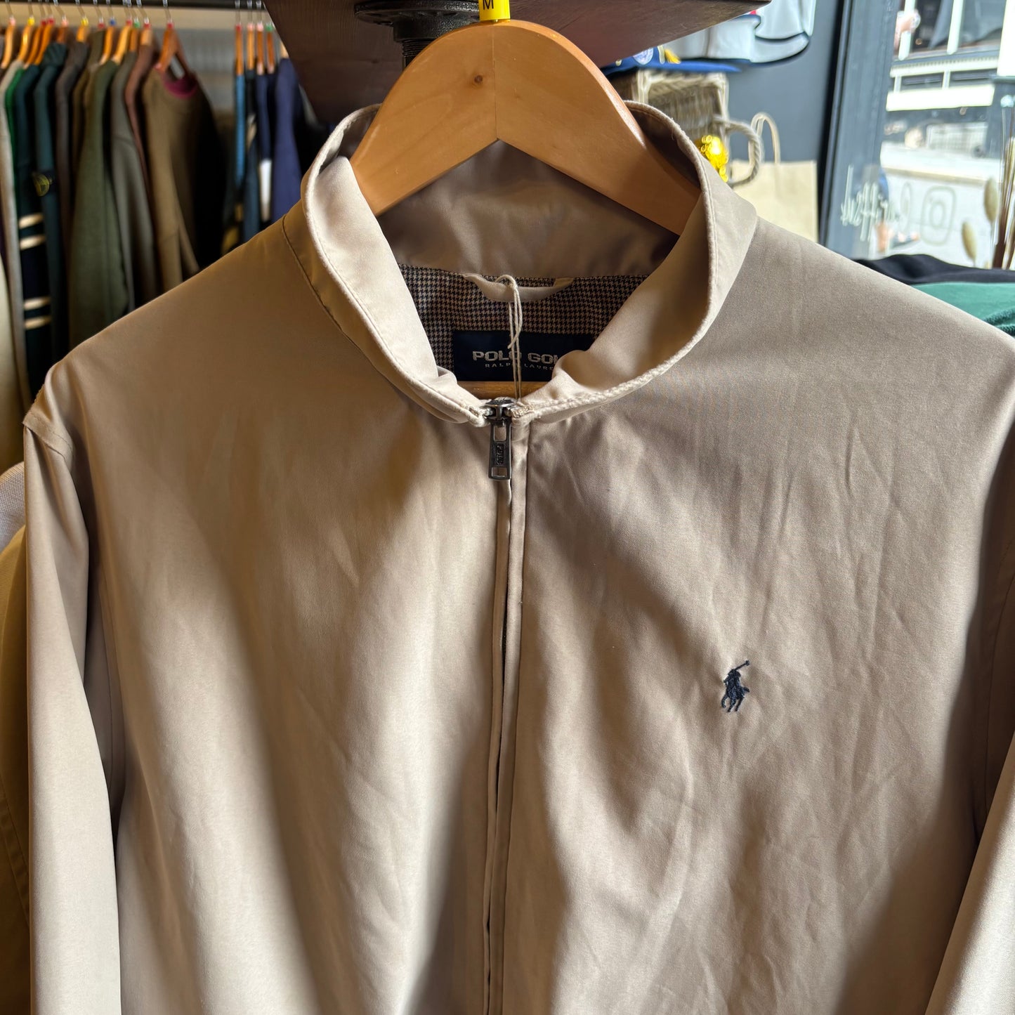 Ralph Lauren Polo Golf Harrington Zip Up Jacket Beige (Medium)