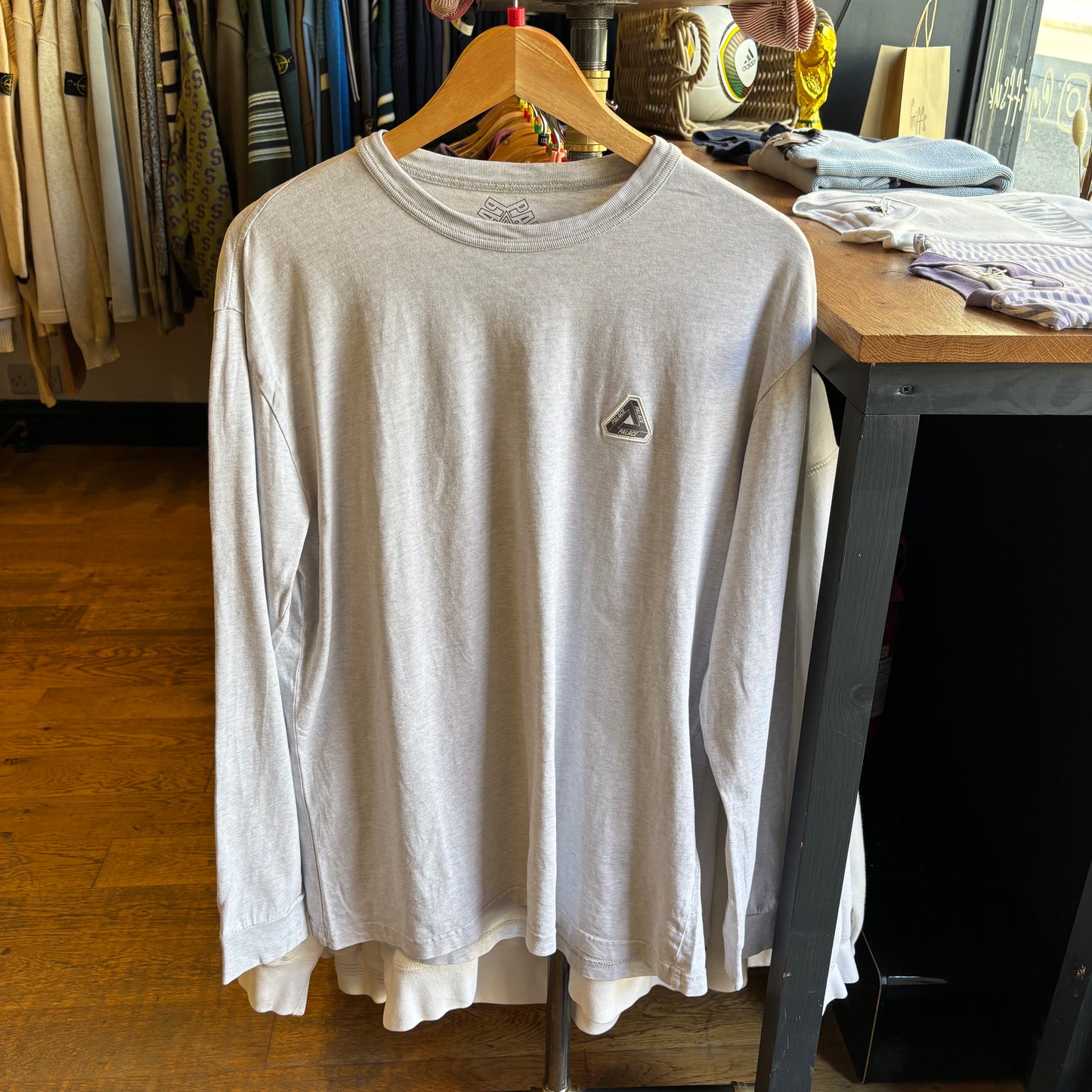 Palace SS23 Sofar Longsleeve T-Shirt Grey (Large)