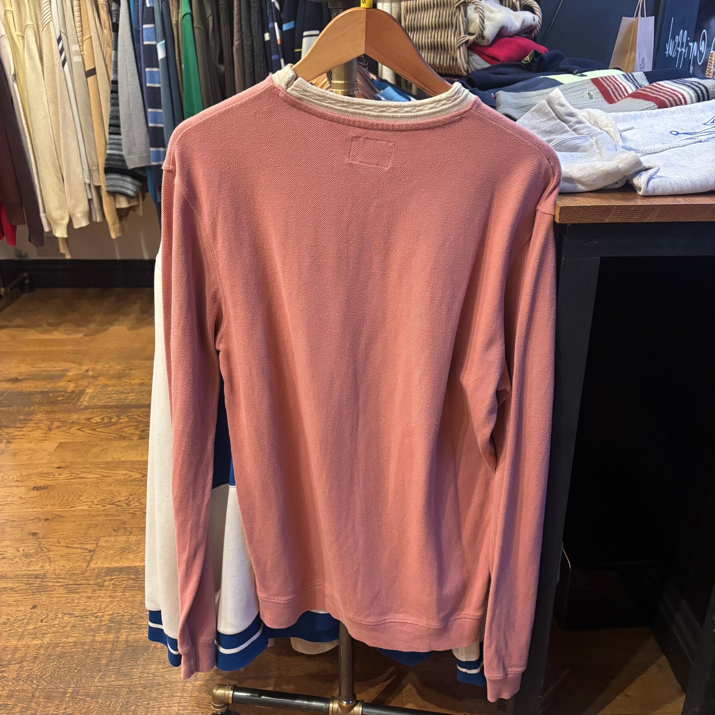 Stussy Diamond Collar Heavy Pique Long Sleeve Pink (Medium)