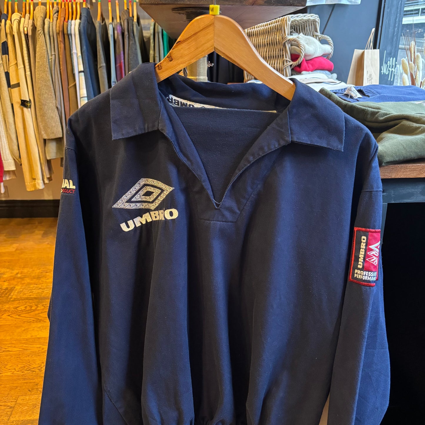 Umbro Pro Training Spellout Drill Top Navy (Medium)