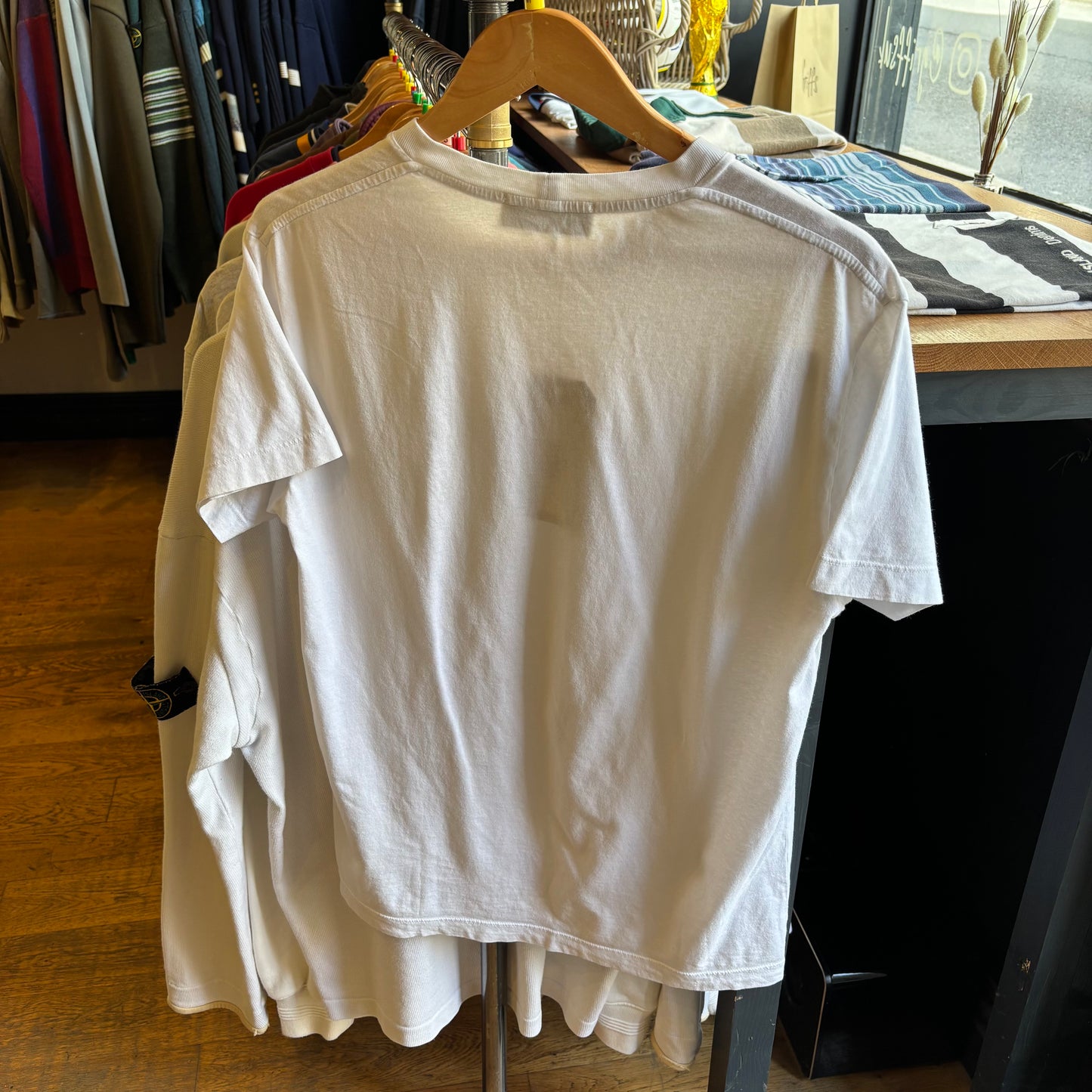 Stone Island S/S 2022 Laser Print T-Shirt White (Medium)