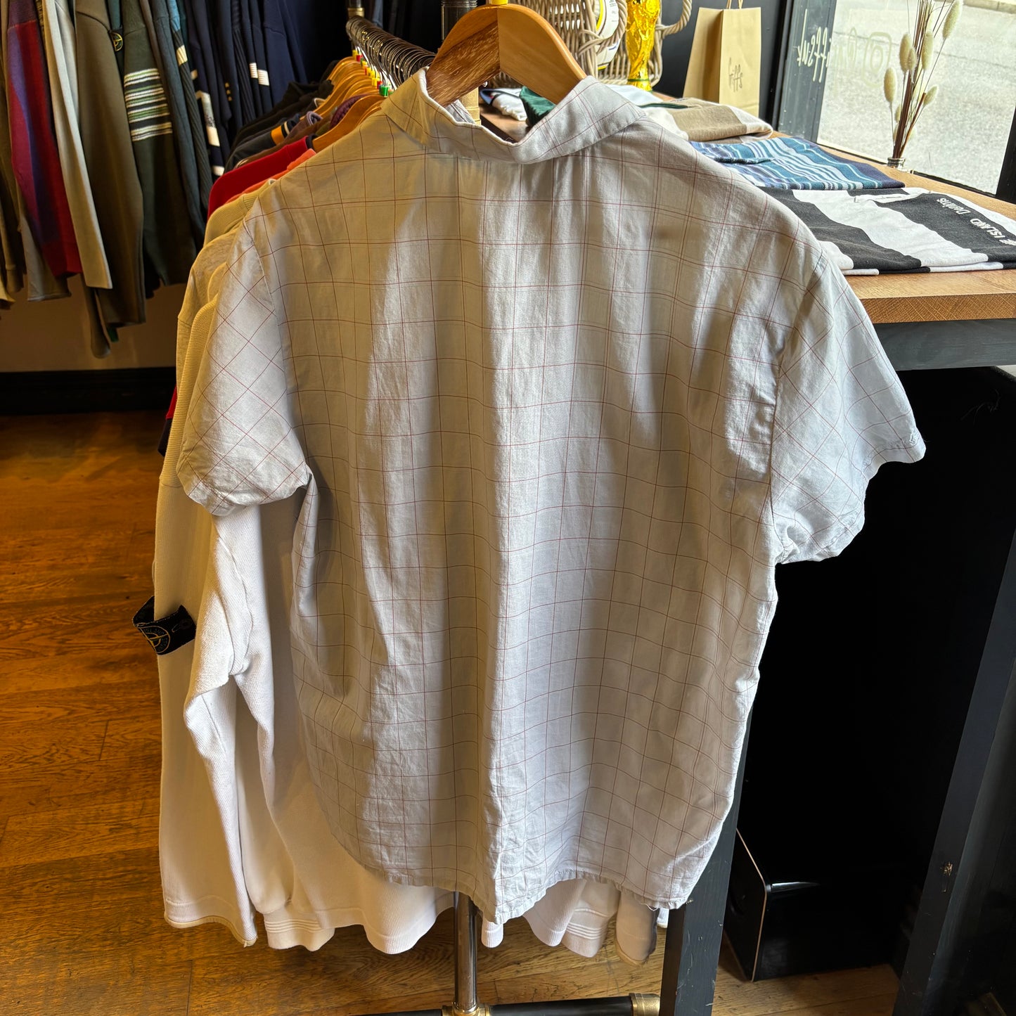 CP Company S/S 2002 Plaid Button Shirt Grey (Medium)