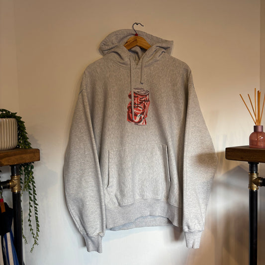 Stussy Soda Can Oversized Hoodie Grey (Large)