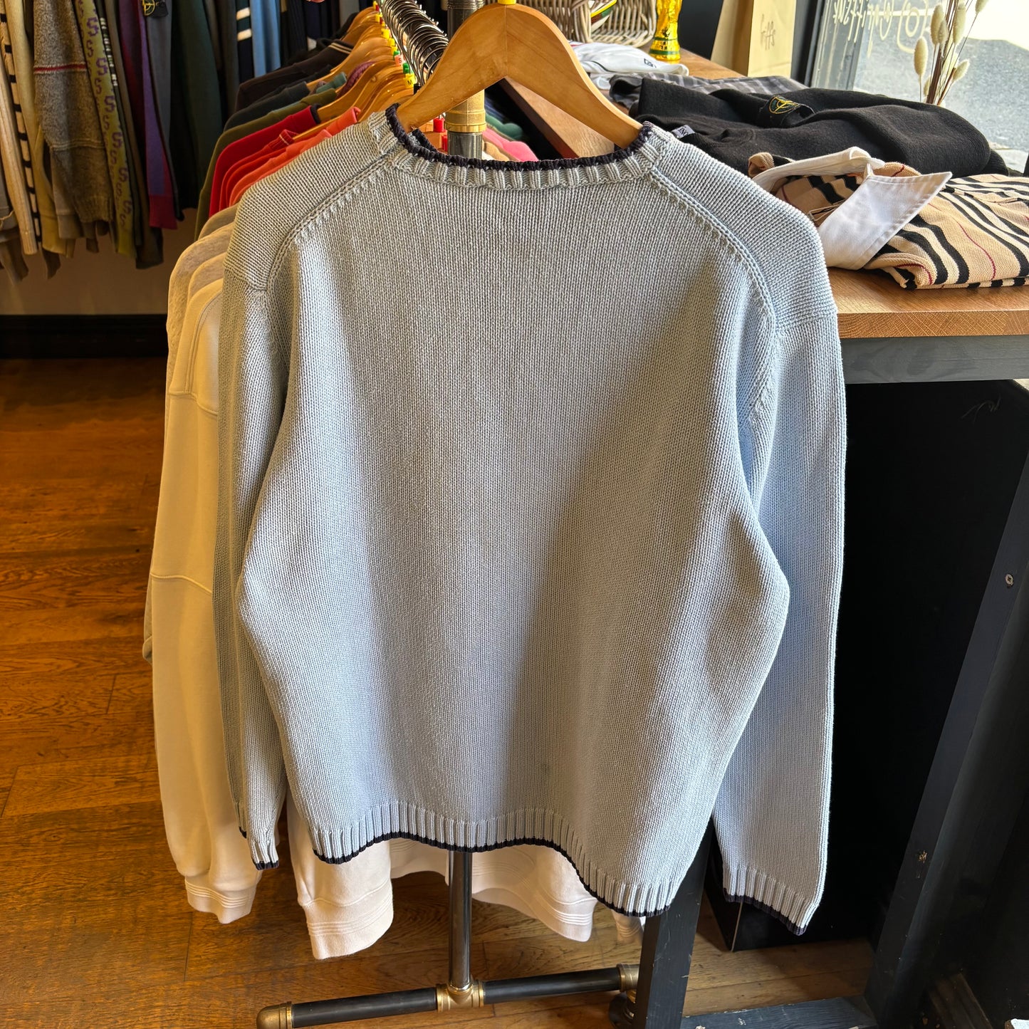 Yves Saint Laurent Pullover Knit Jumper Light Blue (Medium)