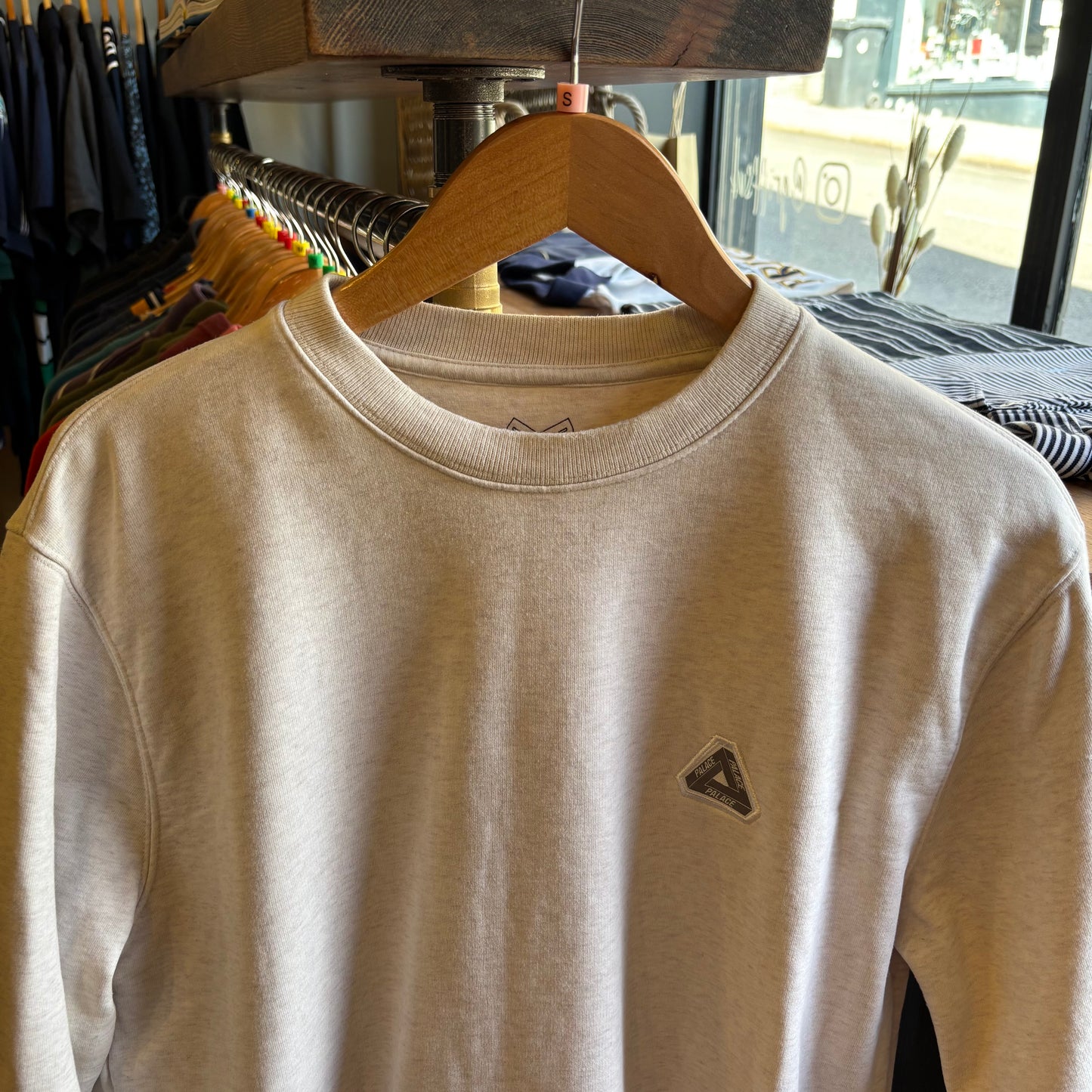 Palace SS19 Sofa Crew Sweatshirt Oatmeal (Small)