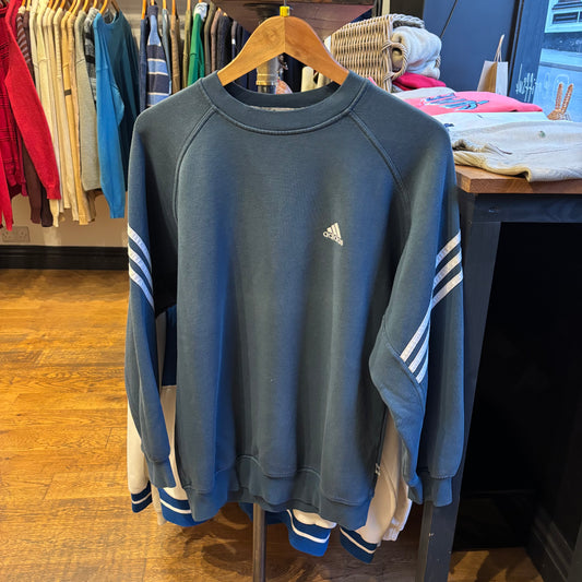 Adidas Oversized Pullover Sweatshirt Blue (Medium)
