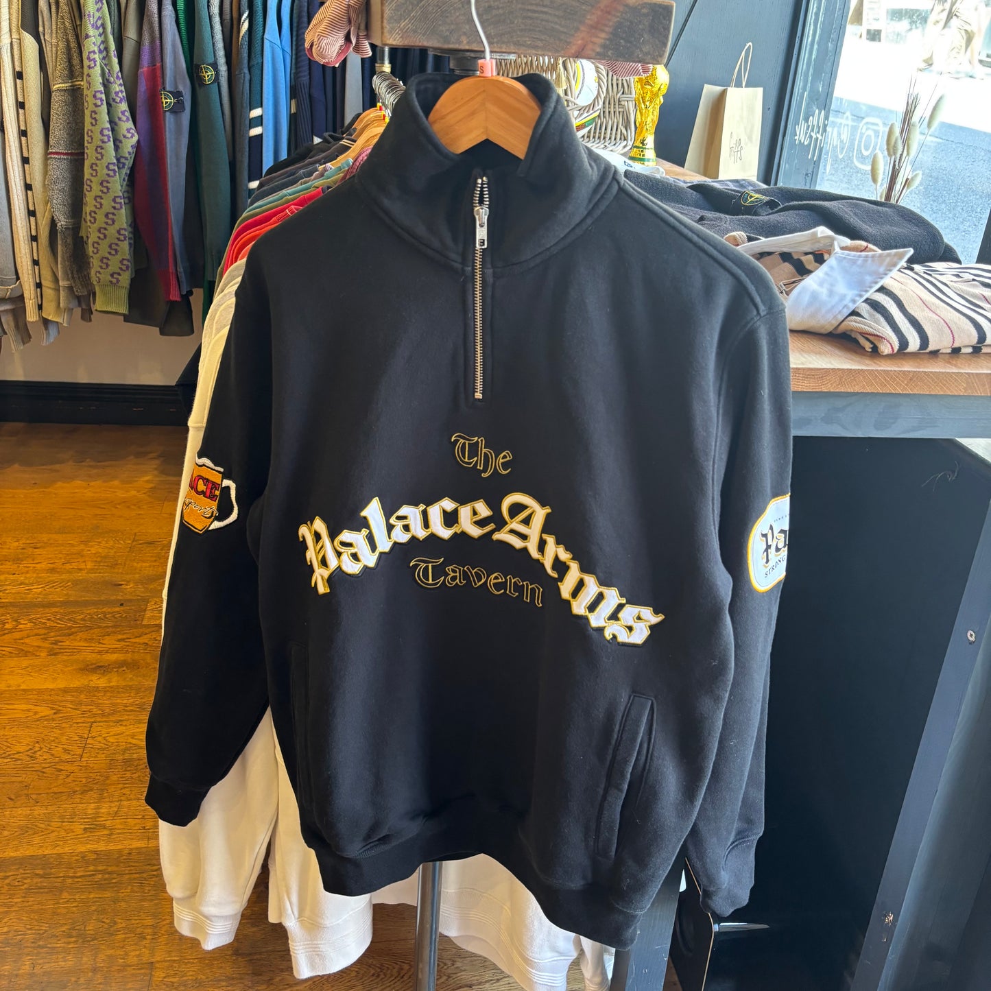Palace FW21 Grub Funnel Neck Jumper Black (Small)