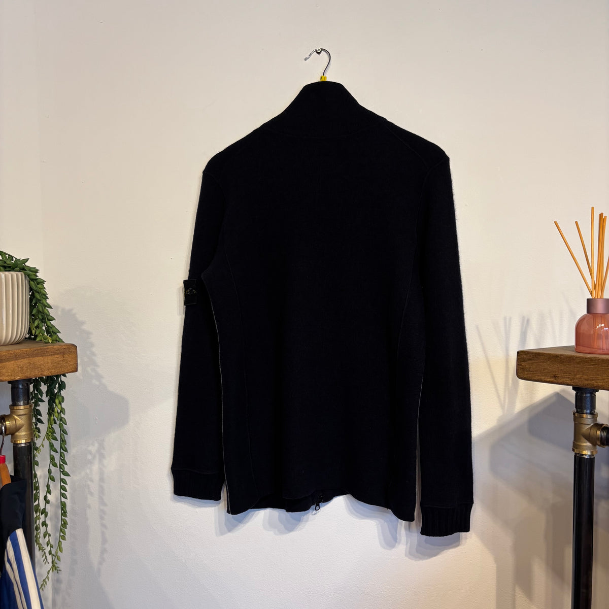 Stone Island A/W 2003 Full Zip Knit Jumper Black (Medium)