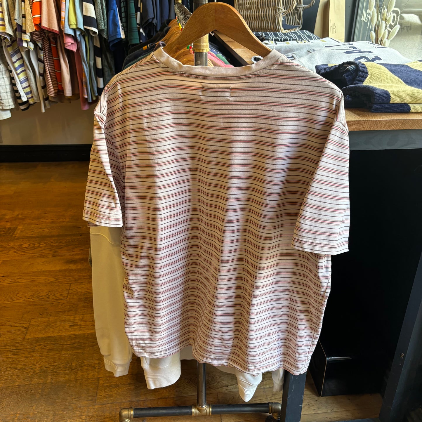 Palace SS24 Boxy Stripe T-Shirt Brown (XL)