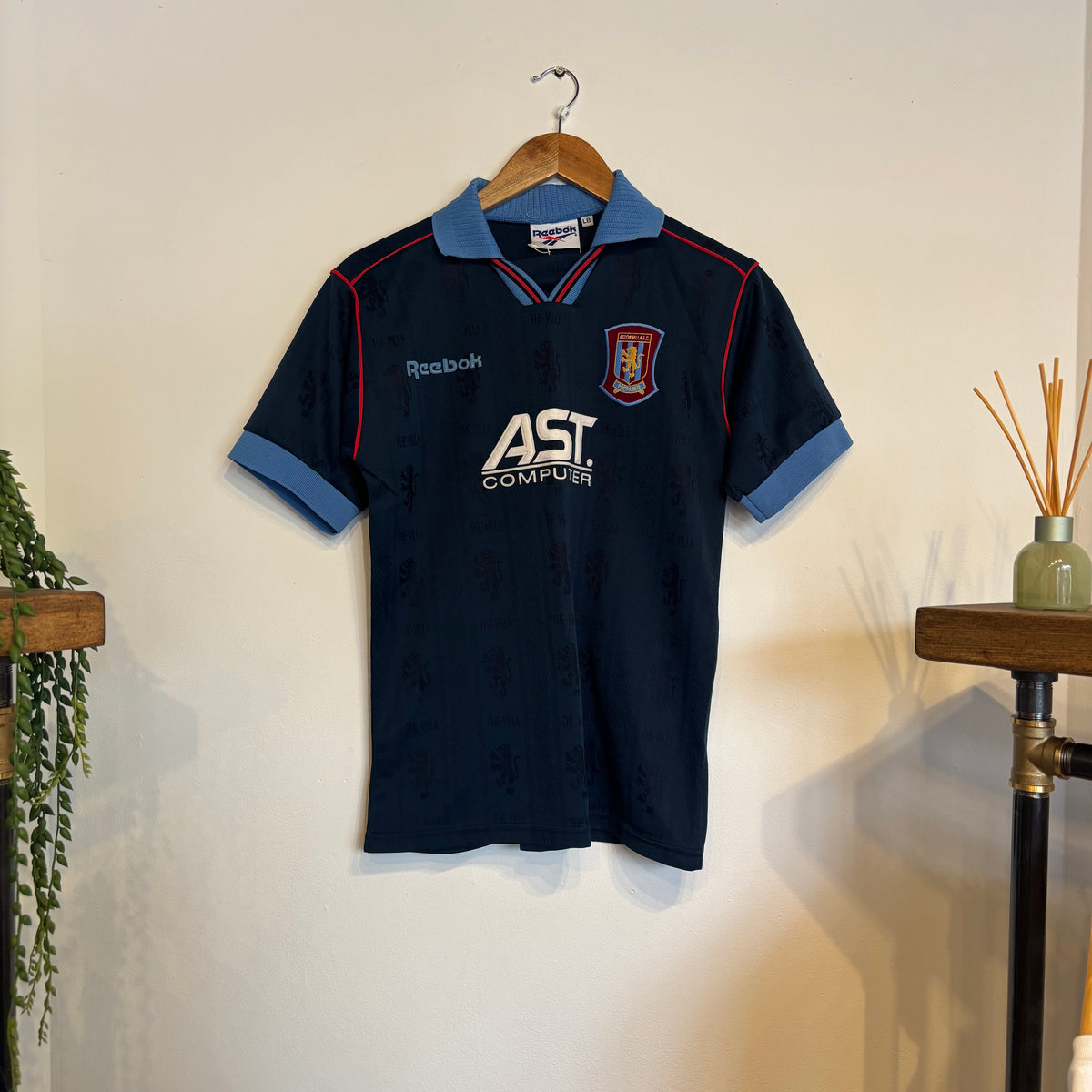 Aston Villa 1995/96 Away Shirt Navy (XS)