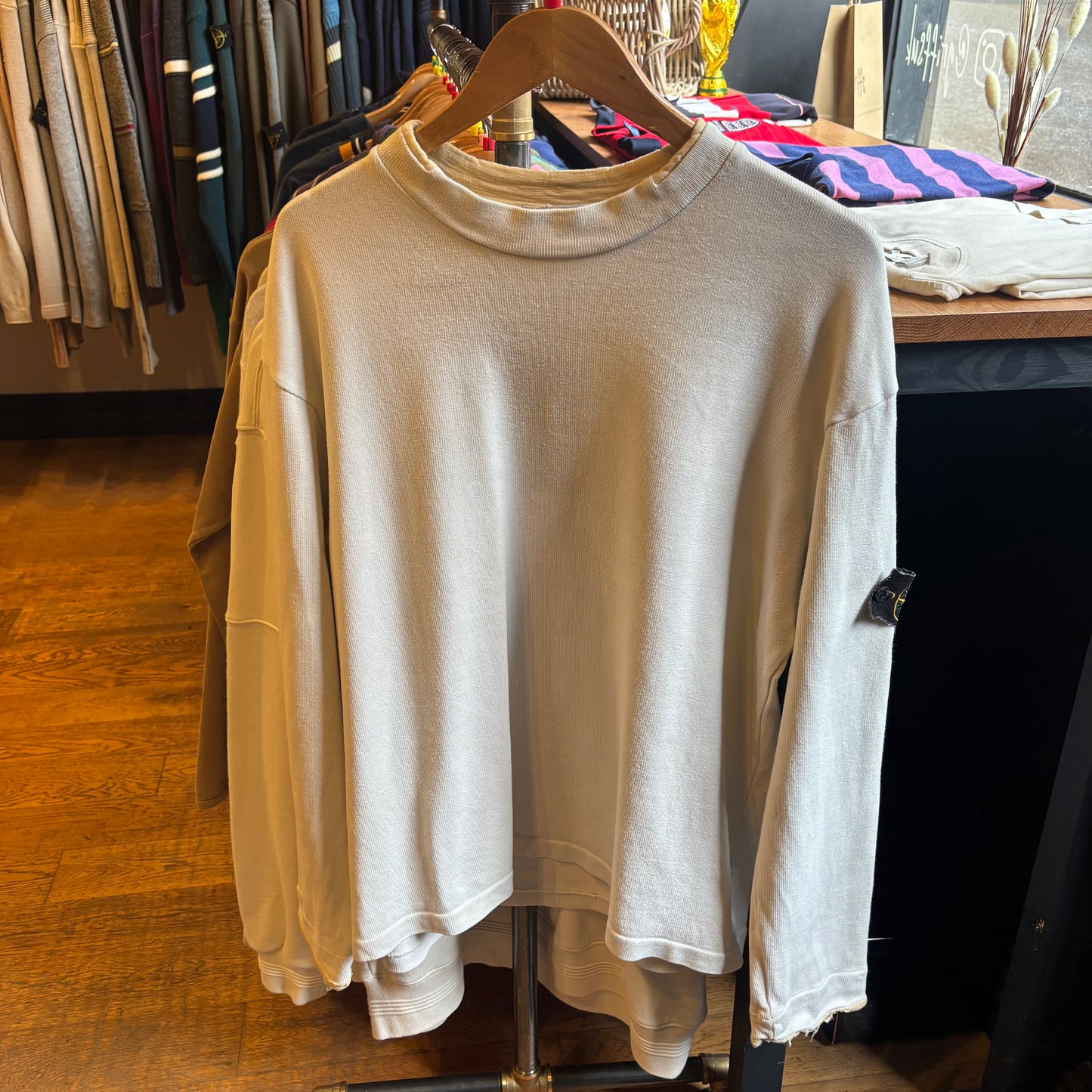 Stone Island S/S 2002 Pullover Sweatshirt White (Large)