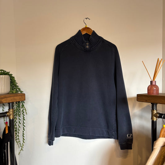 CP Company 2000s Button Pullover Jumper Navy (Large)