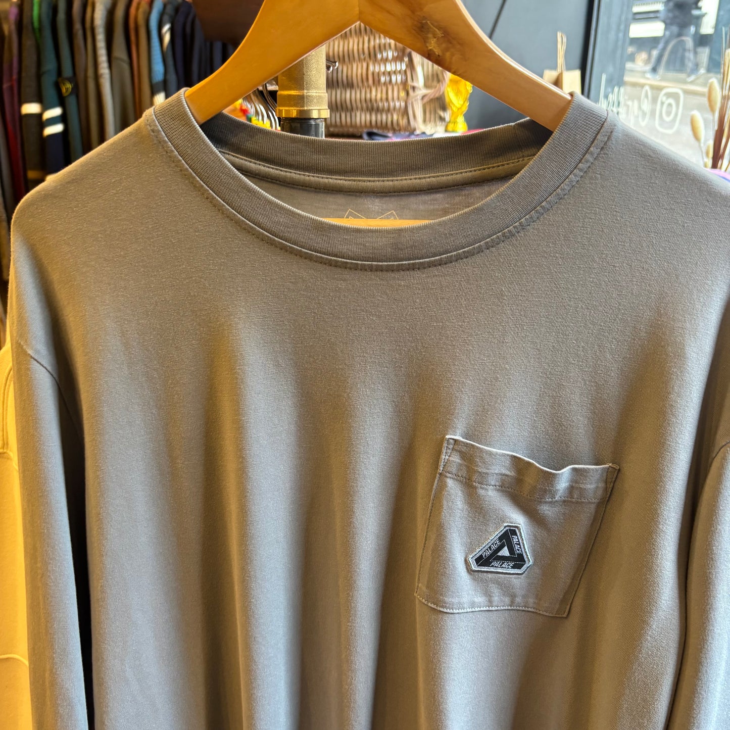 Palace Sofar Pocket Longsleeve T-Shirt Blue (Large)