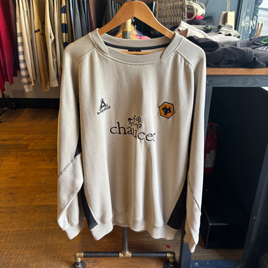 Wolverhampton Wanderers Le Coq Training Sweatshirt Beige (XXL)