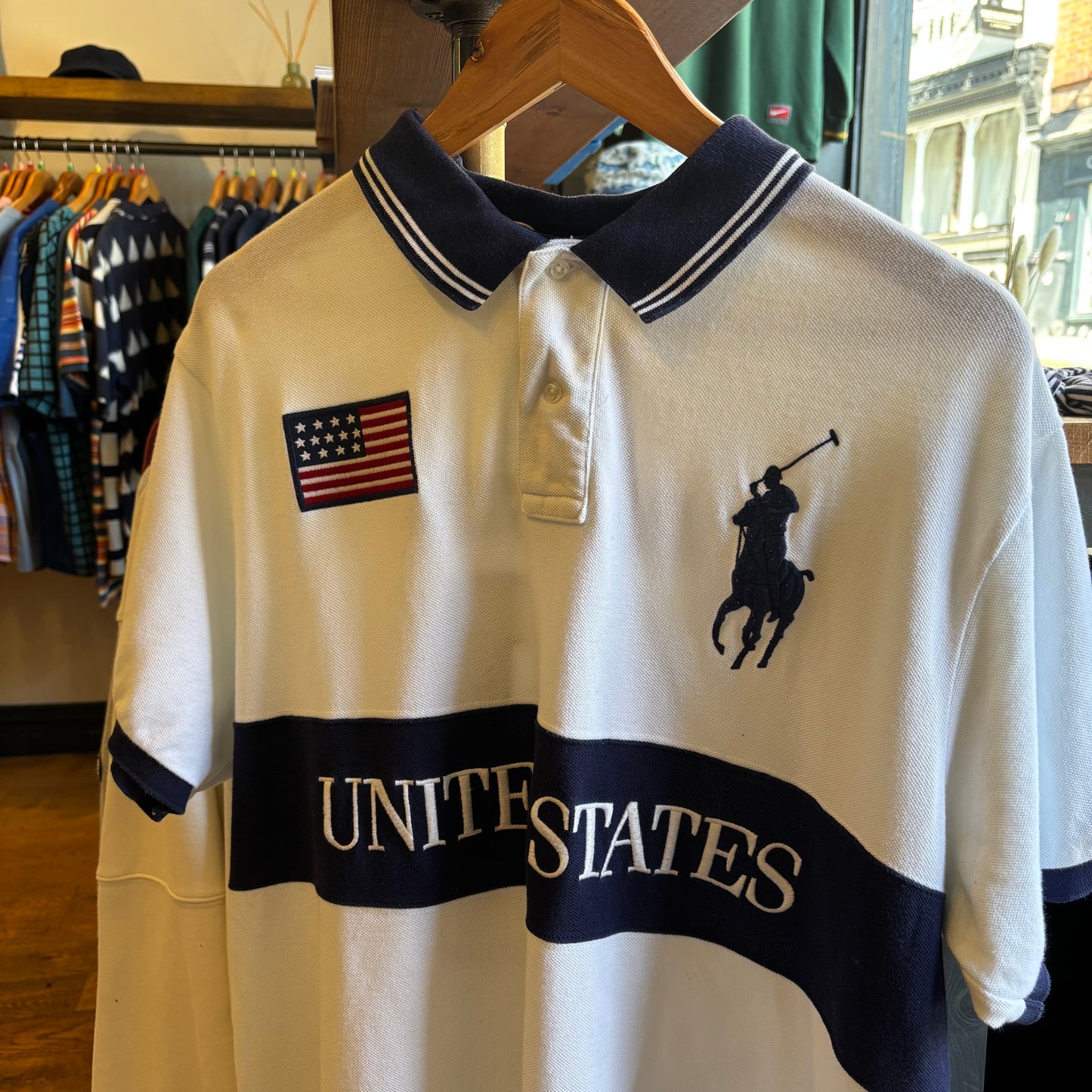 Ralph Lauren USA Big Pony Polo Shirt White (XXL)