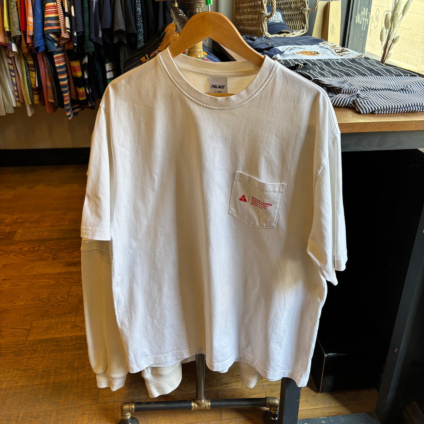 Palace FW25 Shop Locator Pocket T-Shirt White (XL)