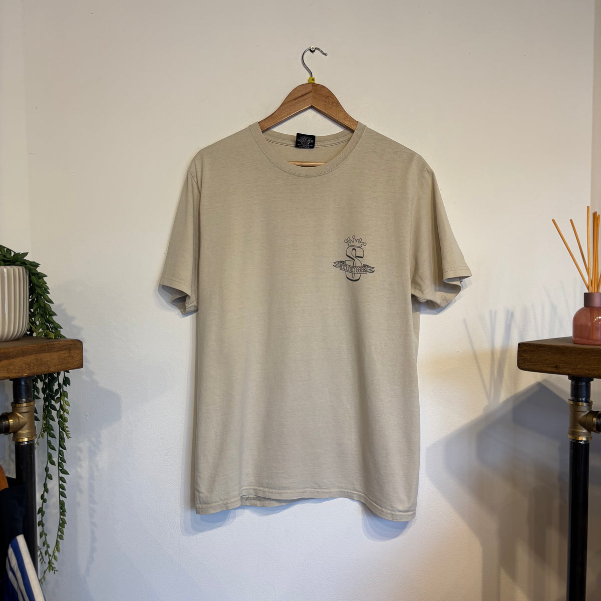 Stussy Gear Banner Tee Smoke Cream (Medium)