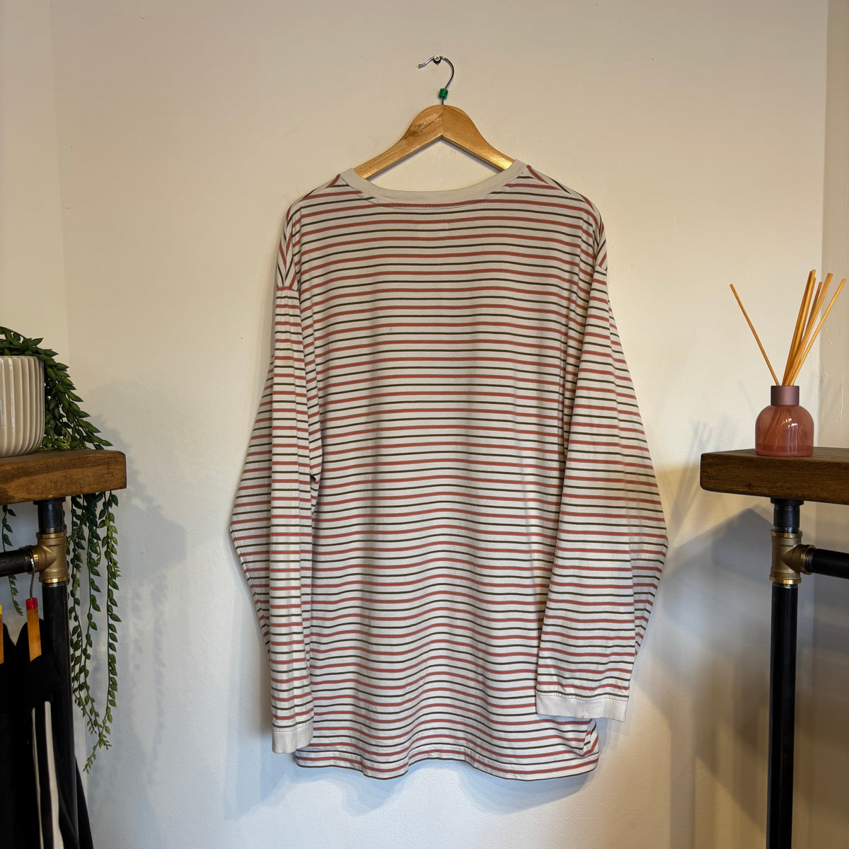 Supreme SS21 Thin Stripe Longsleeve T-Shirt White (XL)