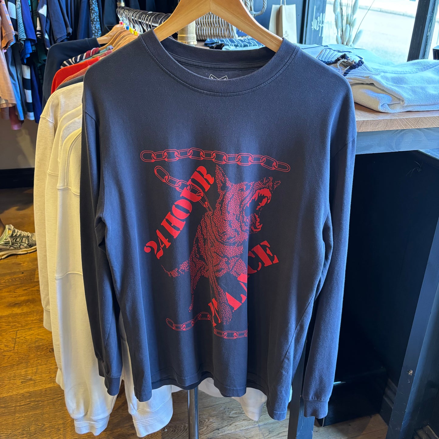 Palace FW18 24hr Longsleeve T-Shirt Navy (Medium)