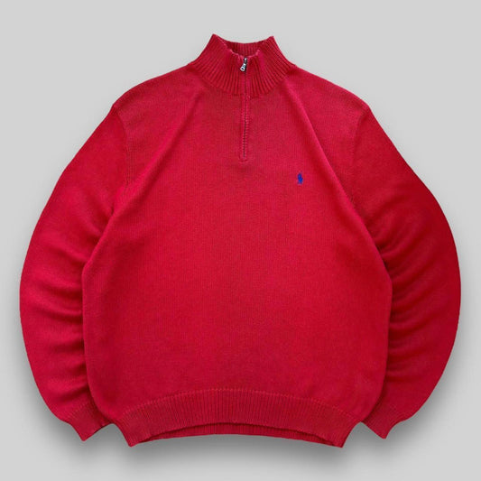 Ralph Lauren Quarter Zip Jumper Red (XL)