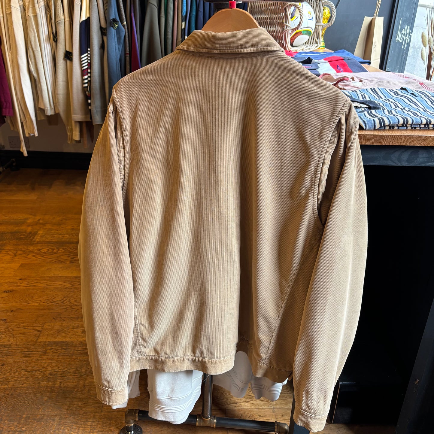 Ralph Lauren Polo Golf Cord Harrington Jacket Beige (Large)