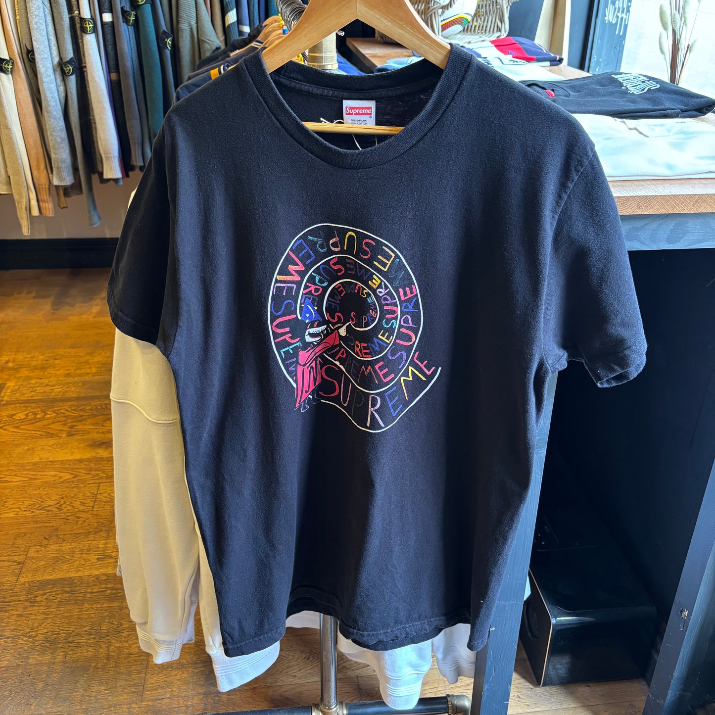 Supreme SS17 Joe Roberts Swirl T-Shirt Black (Large)