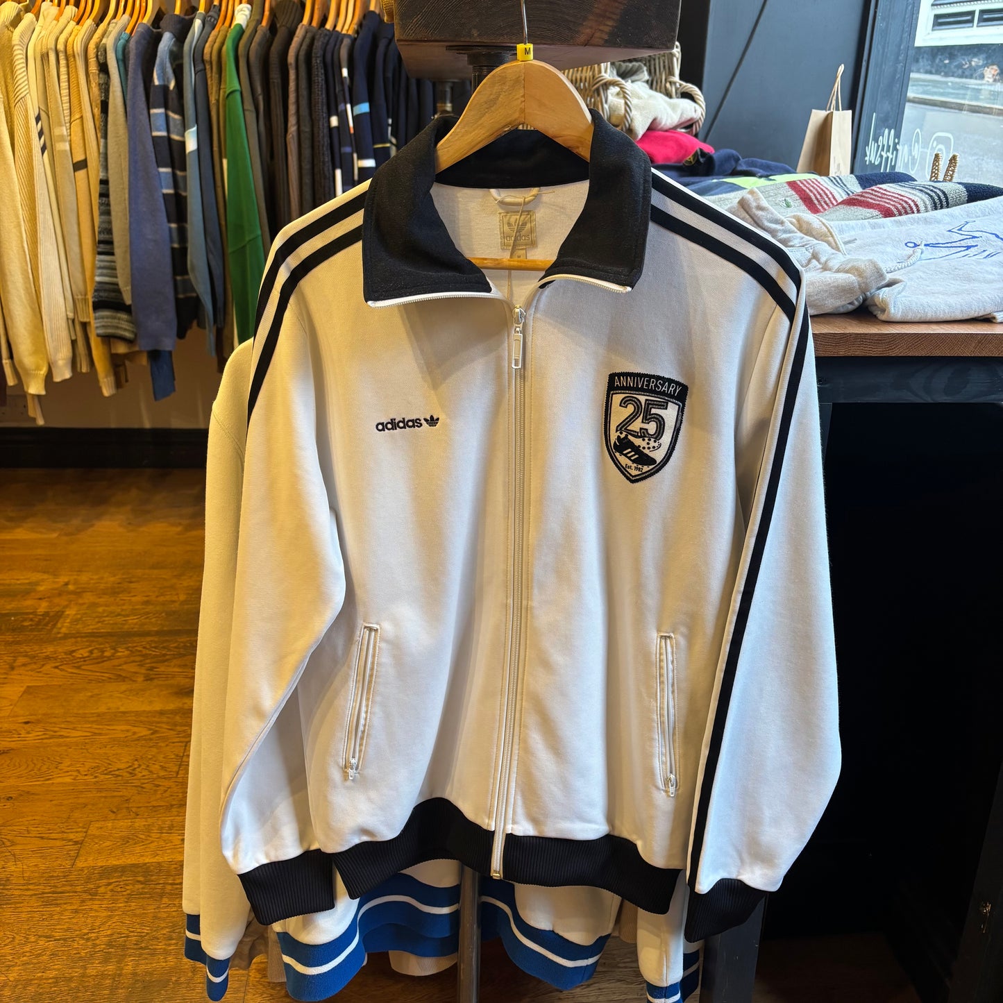 Adidas Anniversary Zip Up Track Jacket White (Medium)
