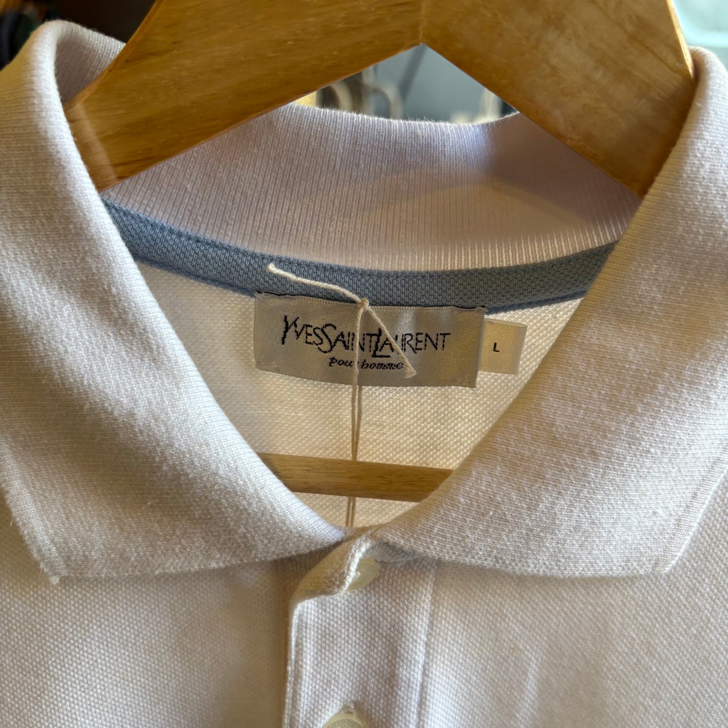 Yves Saint Laurent Polo Shirt White (Large)