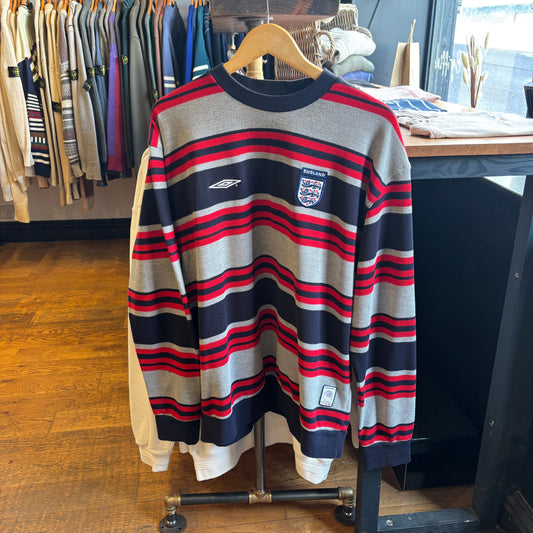 England Umbro 2000's Striped Training Sweatshirt Multi (XL)