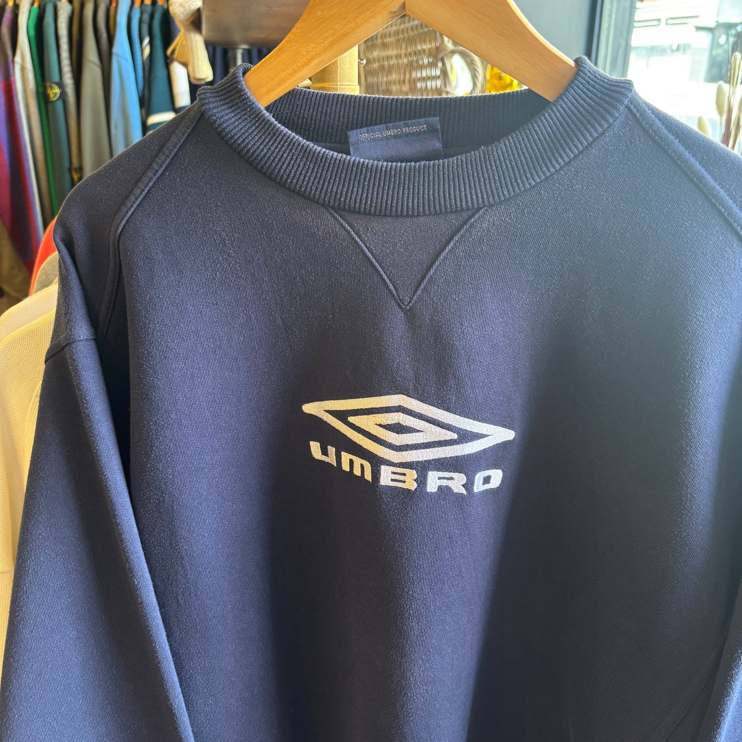 Umbro Spellout Oversized Sweatshirt Navy (XL)