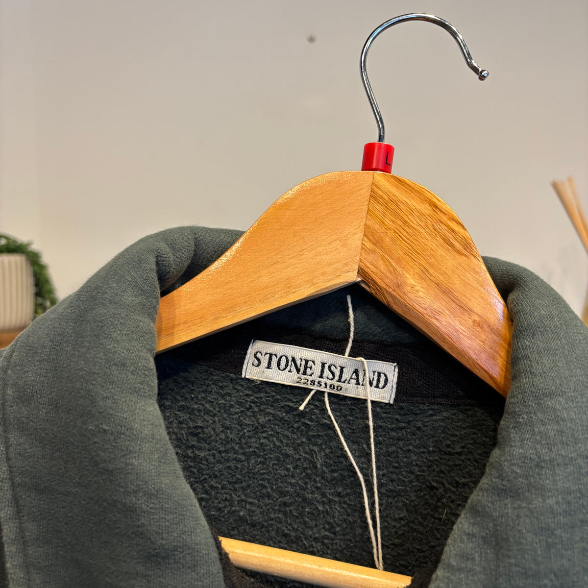 Stone Island A/W 2011 Button Collar Sweatshirt Green (Large)