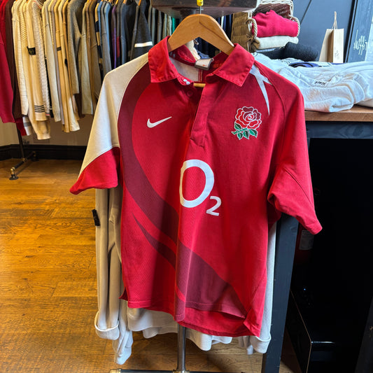Nike England Rugby 2007/09 Rugby Shirt Red (Medium)