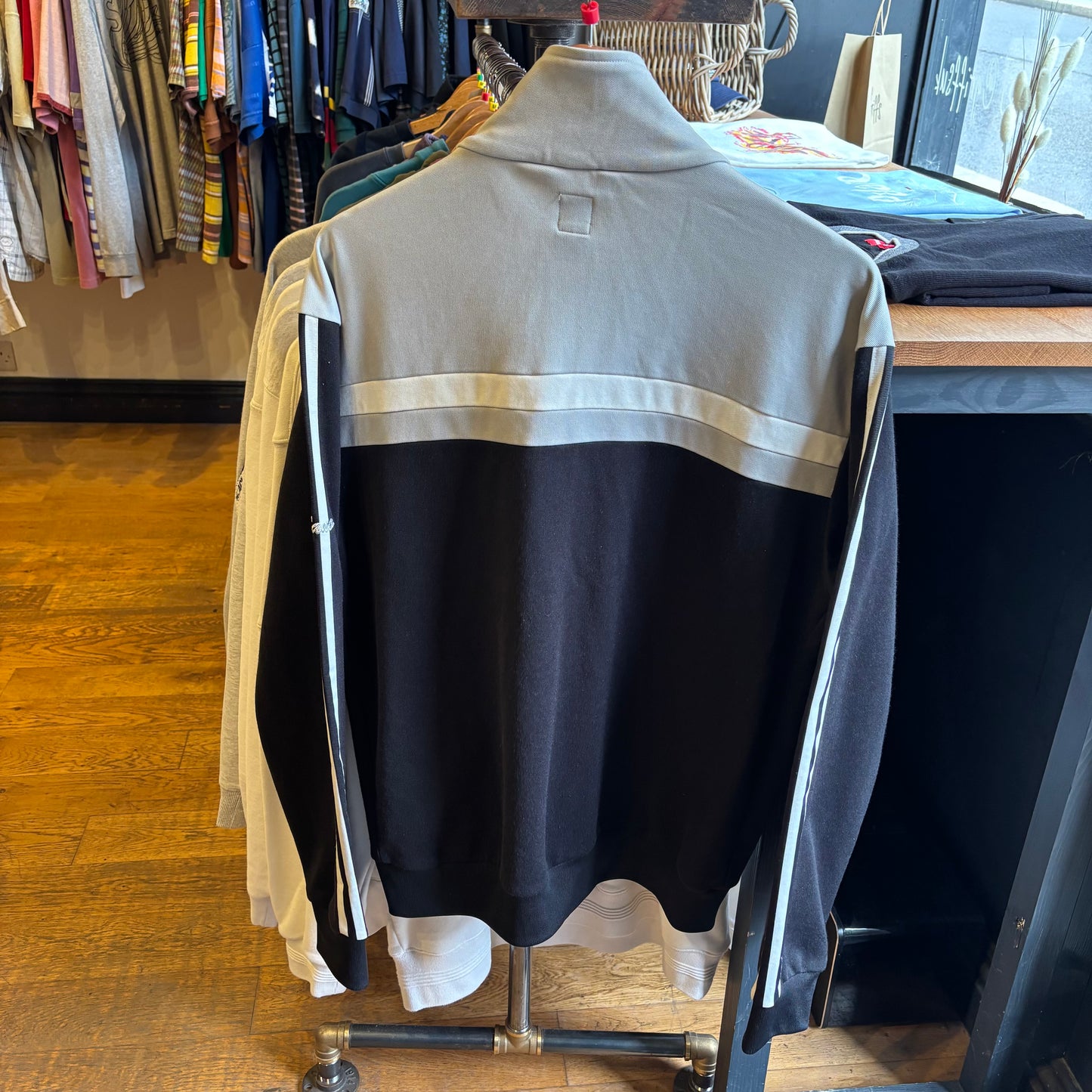 Adidas 83-C Zip Track Jacket Black/ Grey (Large)