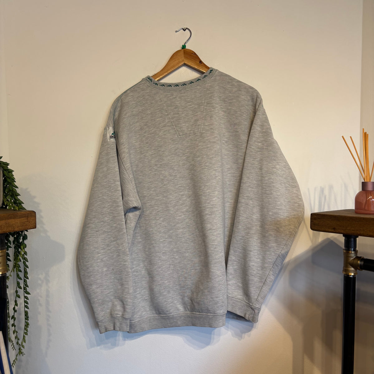 Adidas Equipment Spellout Oversized Sweatshirt Grey (XL)