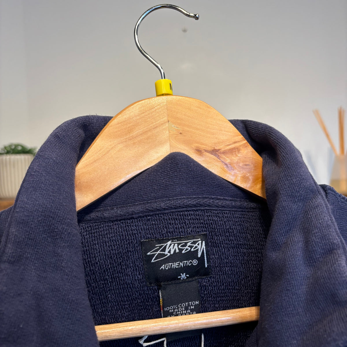 Stussy Y2K Full Zip Jumper Navy (Medium)
