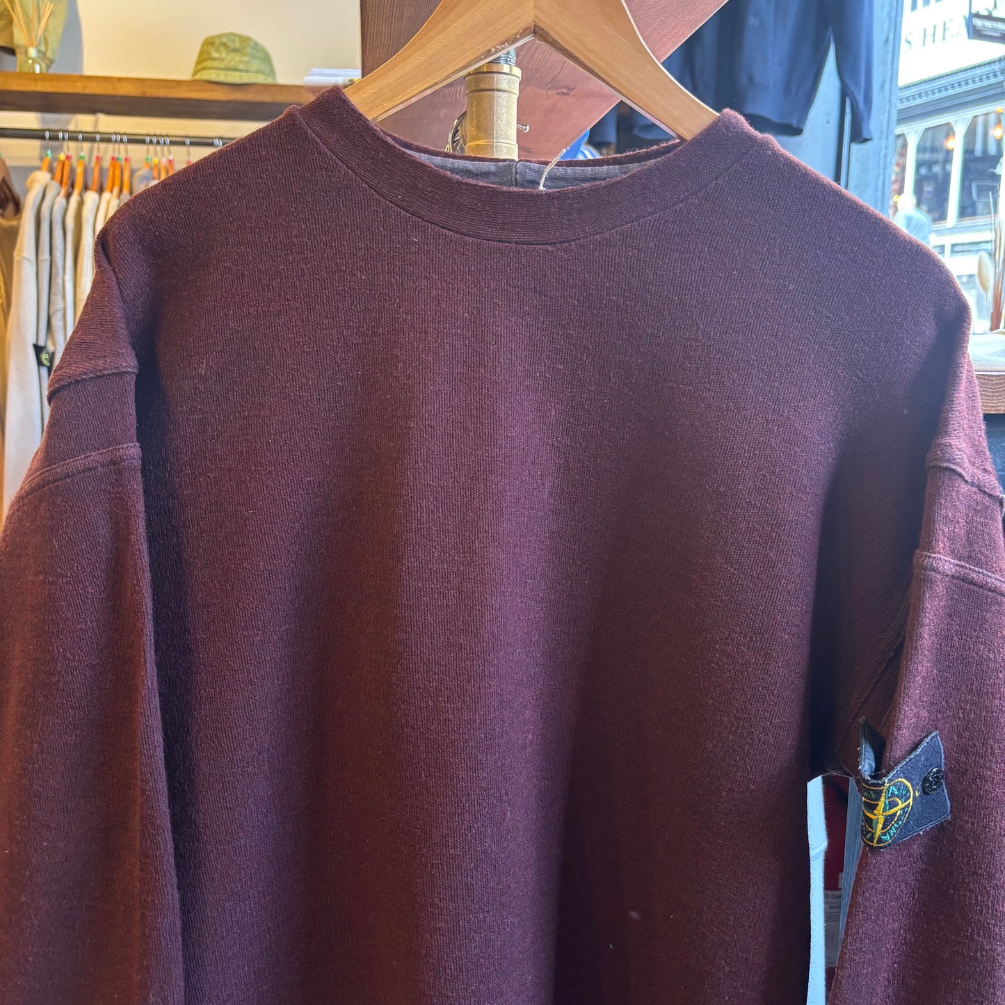 Stone Island S/S 2001 Sweatshirt Burgundy (Large)