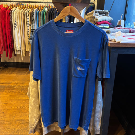 Supreme SS19 Terry Pocket T-Shirt Royal Blue (Large)