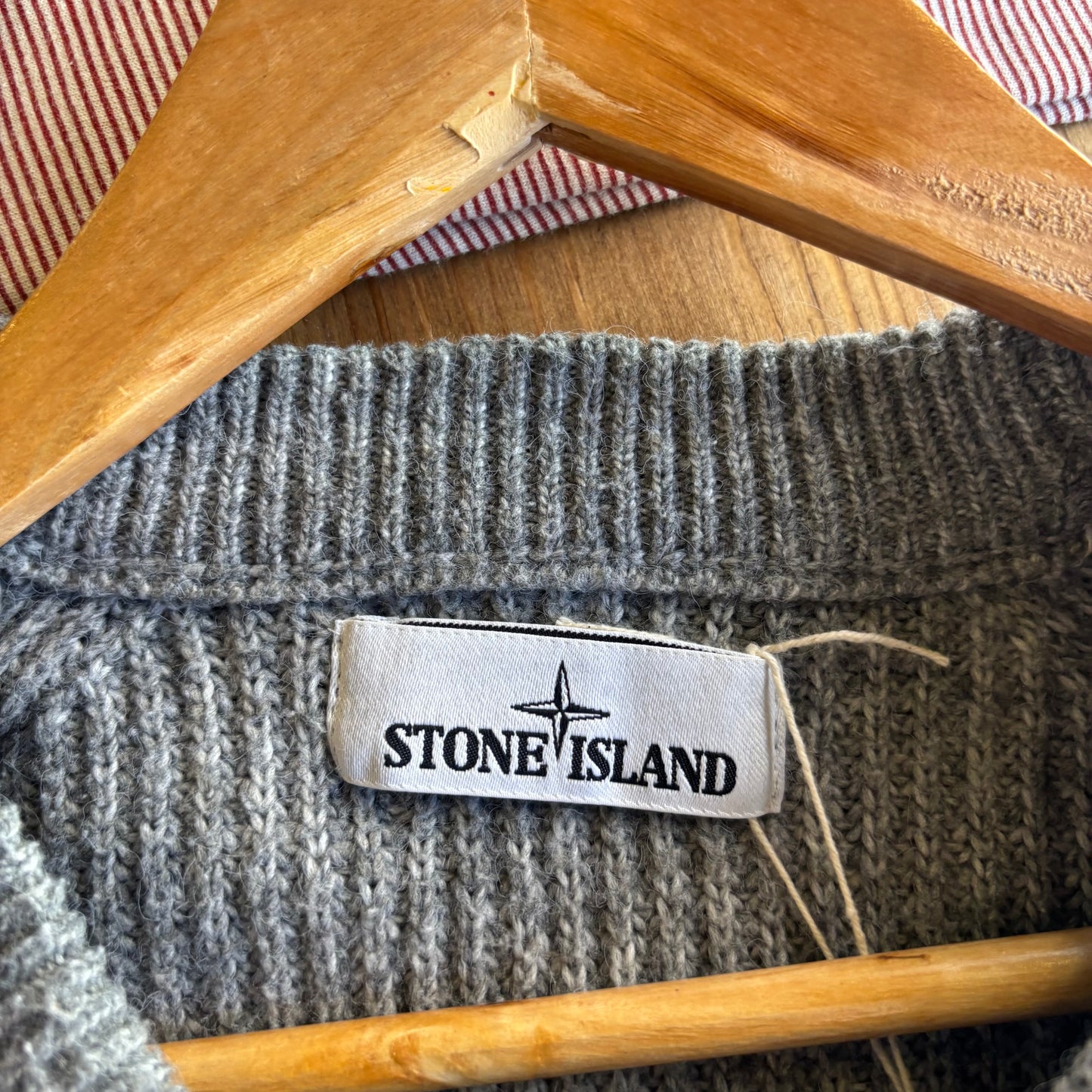 Stone Island A/W 2020 Ribbed Pullover Knit Jumper Grey (Large)