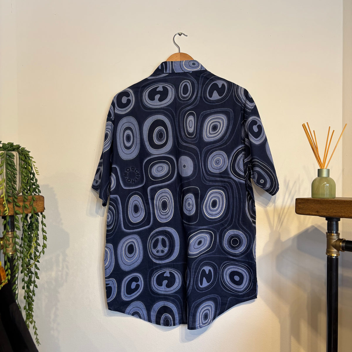 Moschino Jeans Lightgweight Button Shirt Blue (Large)