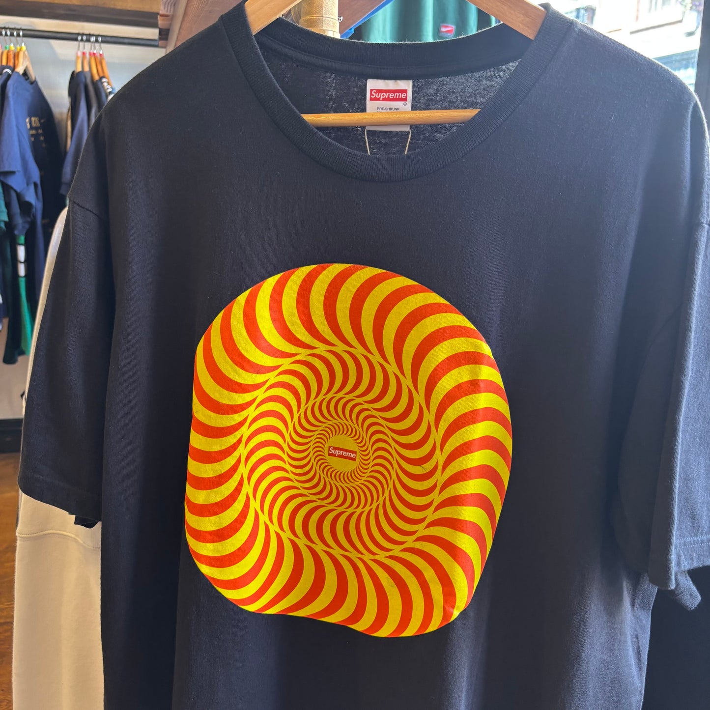 Supreme SS18 Spitfire Classic Swirl T-Shirt Black (XL)